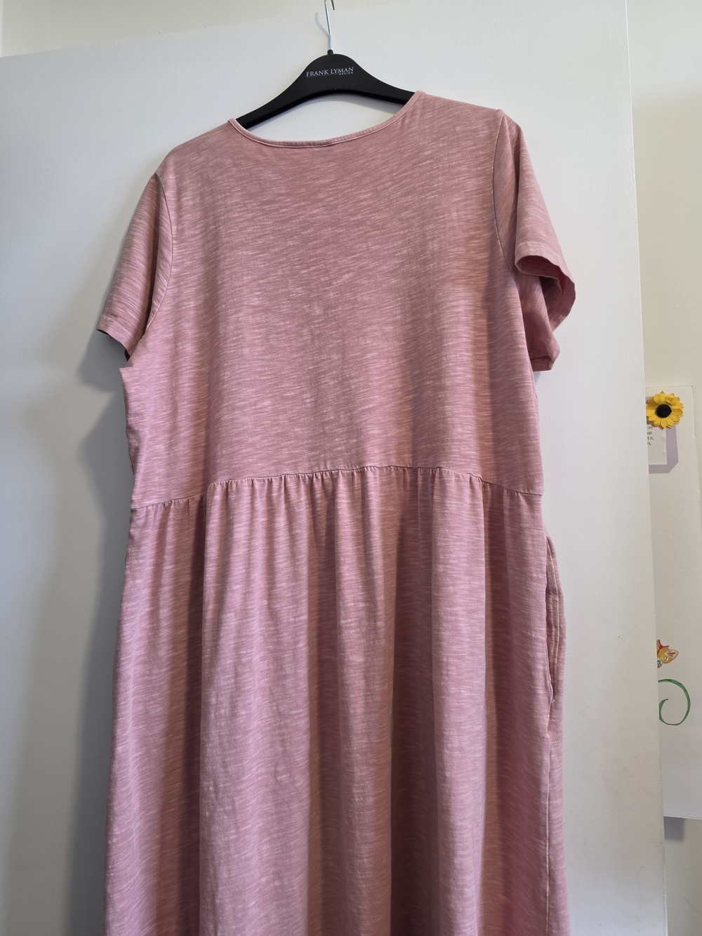 Old Navy Pink Short-Sleeve Tiered Maxi Dress - Picture 4 of 11